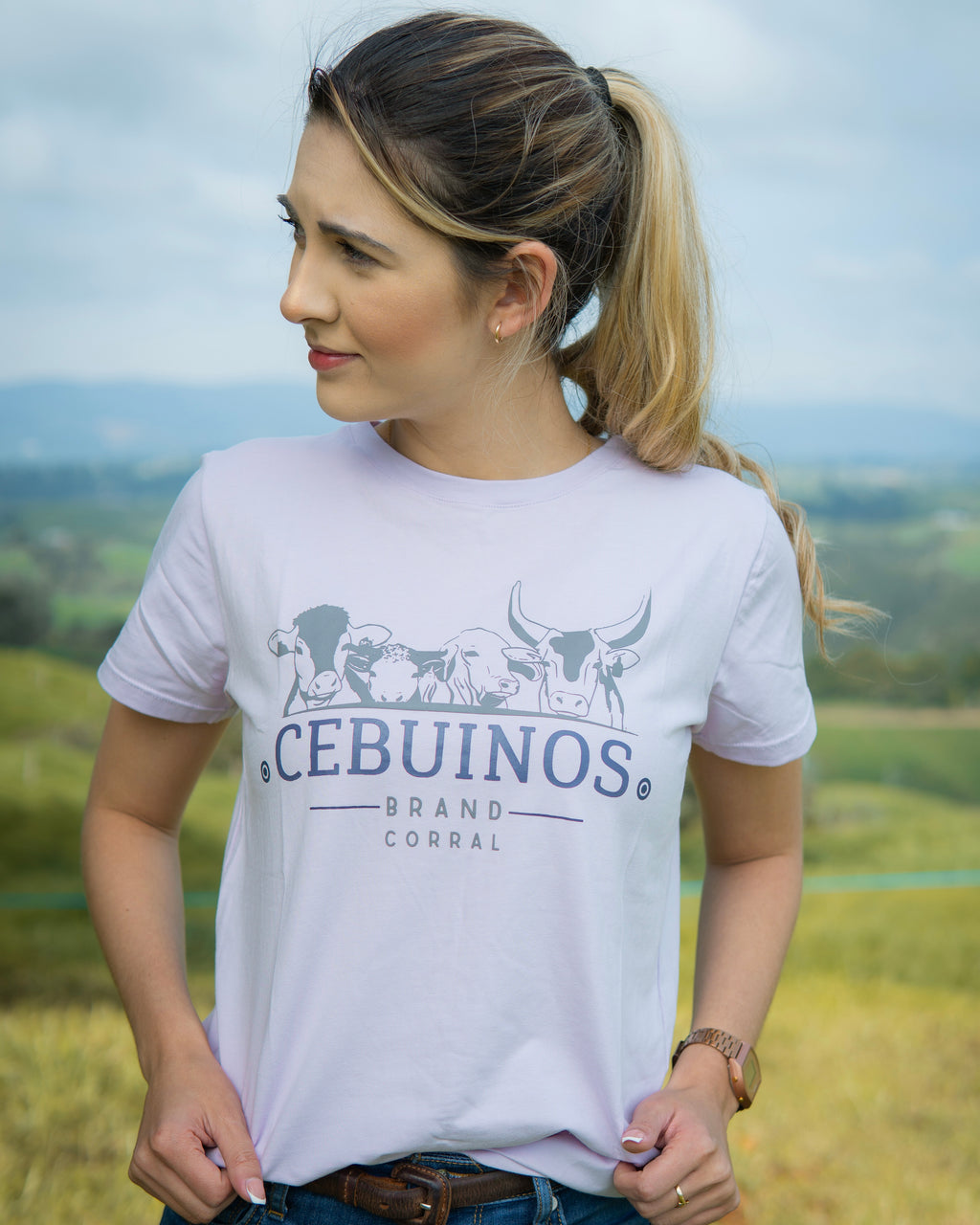 Camiseta Cebuinos Brand Corral Lila 1074