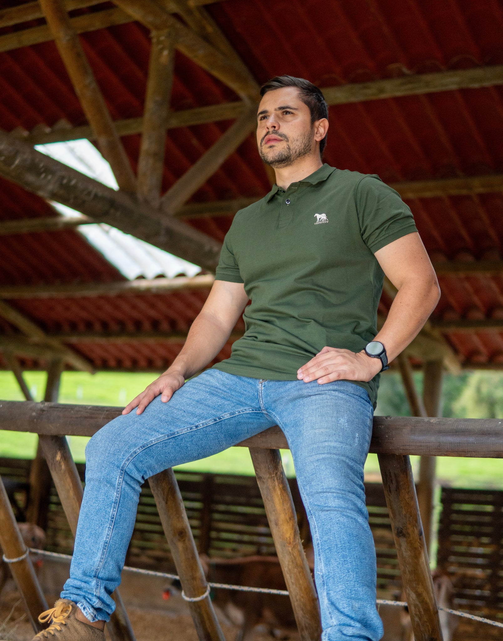 Polo Básica Horsefarm Verde