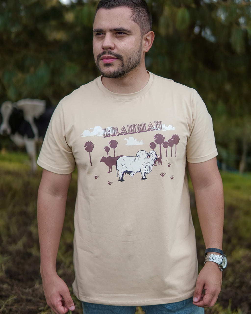 Camiseta Brahman Paisaje Beige H 1030