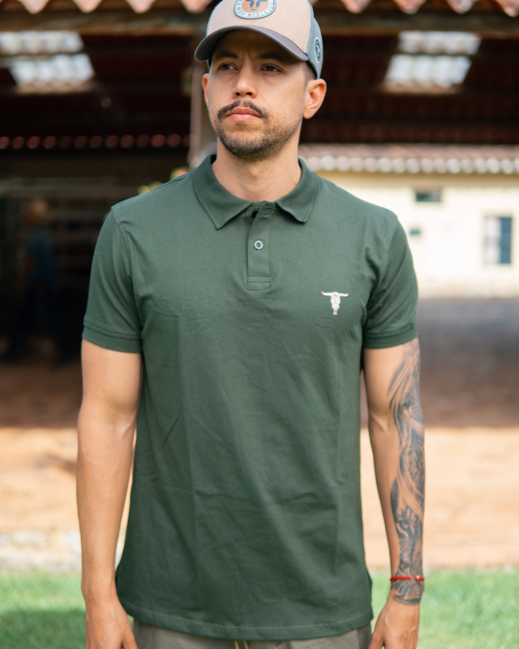 Polo Básica Craneo Verde