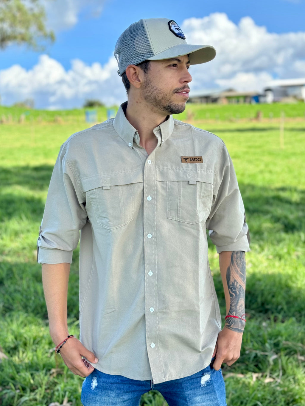 Camisa Outdoor Manga Larga MDG Caqui 0991