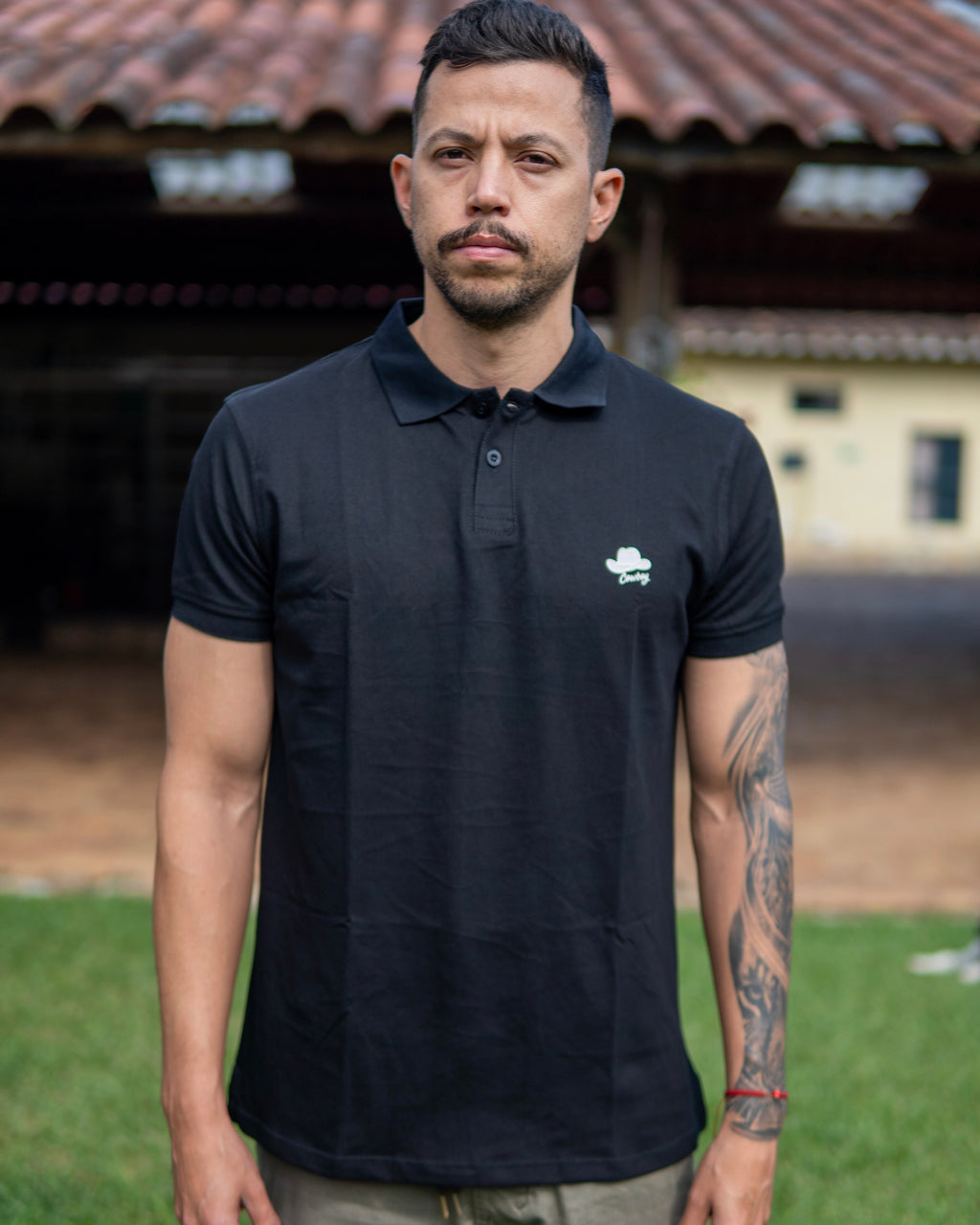 Polo Básica Cowboy Negra