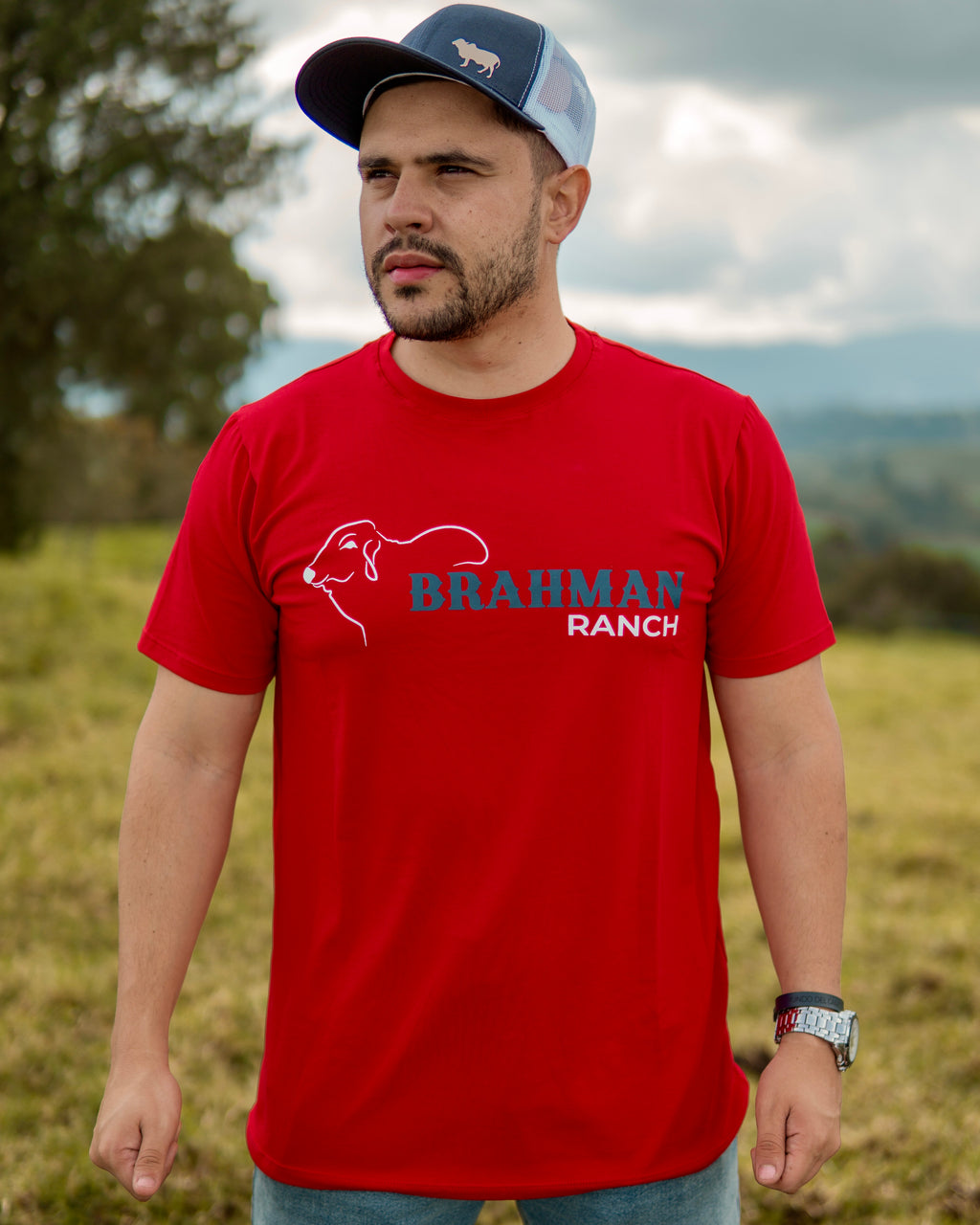 Camiseta Brahman Ranch Roja 1033