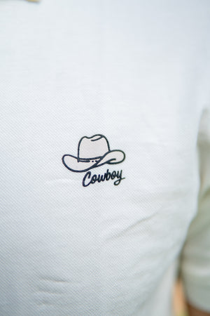 Polo Básica Cowboy Blanca