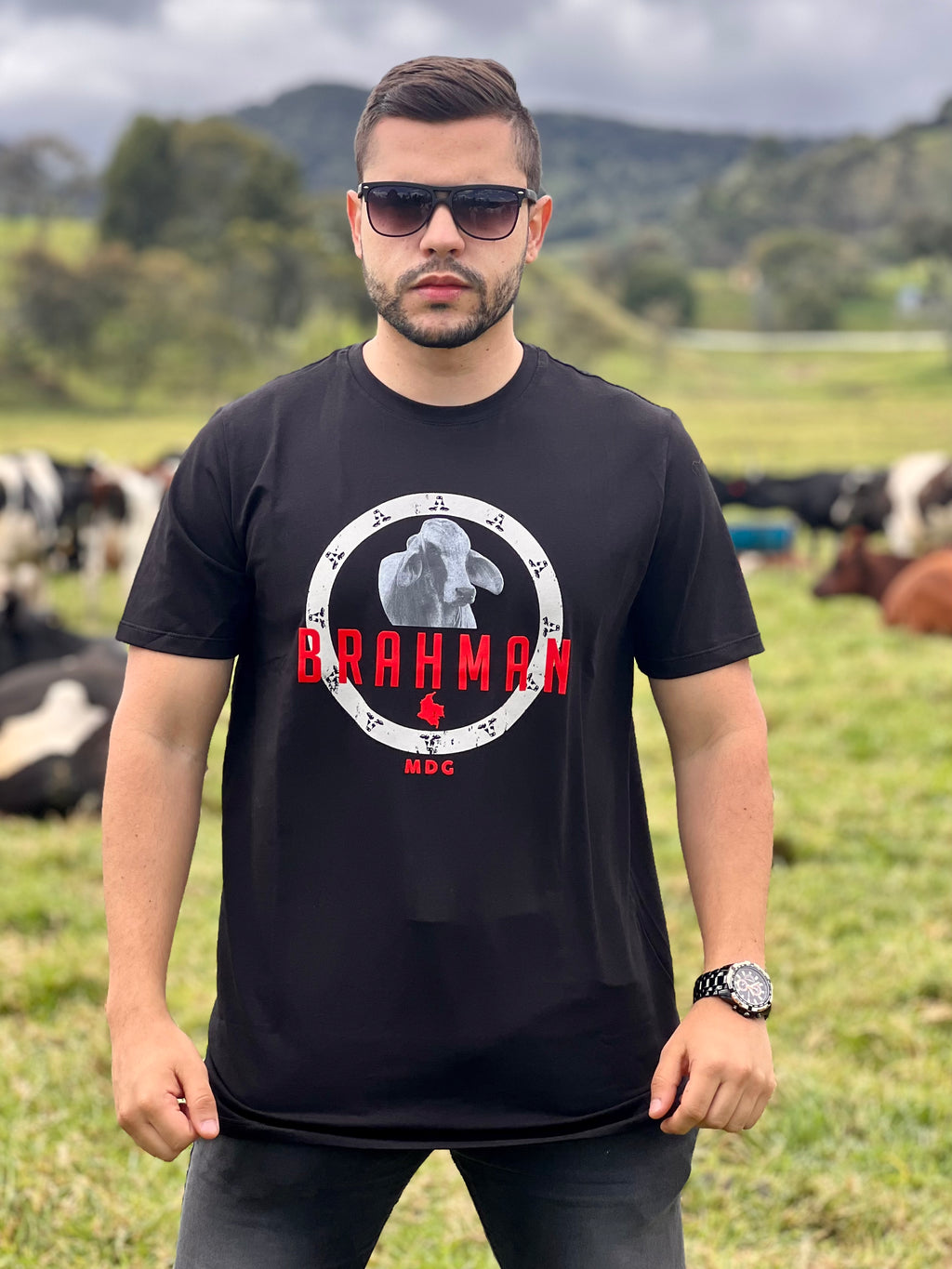 Camiseta Brahman Colombia Negra 2026