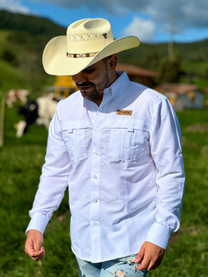 Camisa Outdoor Manga Larga MDG Blanca 0995