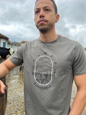 Camiseta Ventana Campo gris hombre 1482